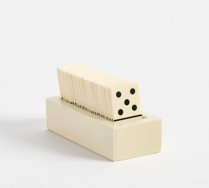 pottery barn\2\17;s resin dominoes set is on sale for \$46.97, originall 22