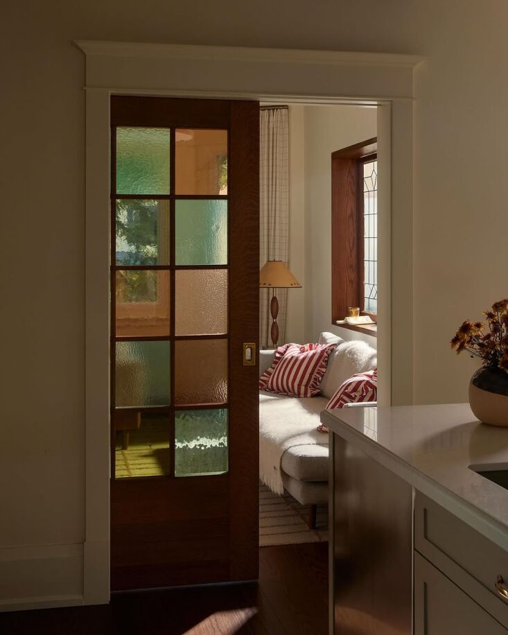 stained glass pocket door