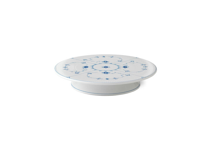 royal copenhagen blue fluted plain dish on stand 25