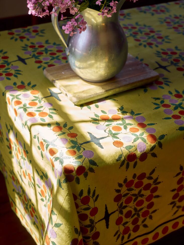 Block Shop x hancock shaker Village 31 mantel chartreuse del árbol de la vida