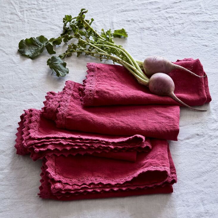 \2\20;No notes,\2\2\1; writes Fan of these well-priced linen napkins (shown here in an unexpected raspberry). Shop now.