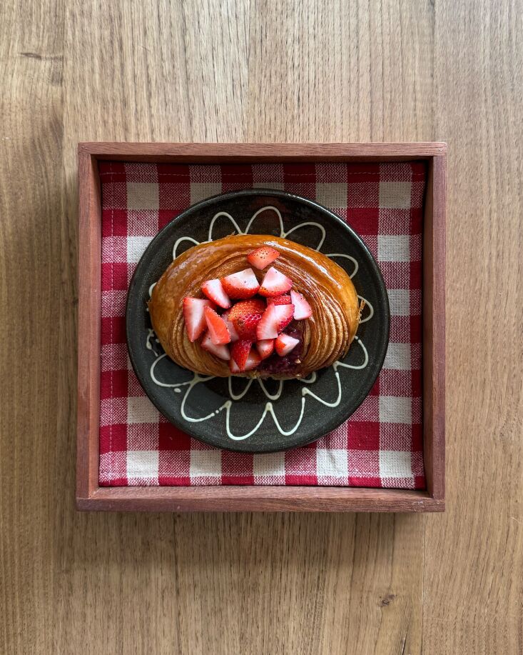 strawberry and peanut danish at cremer cafe, london 5