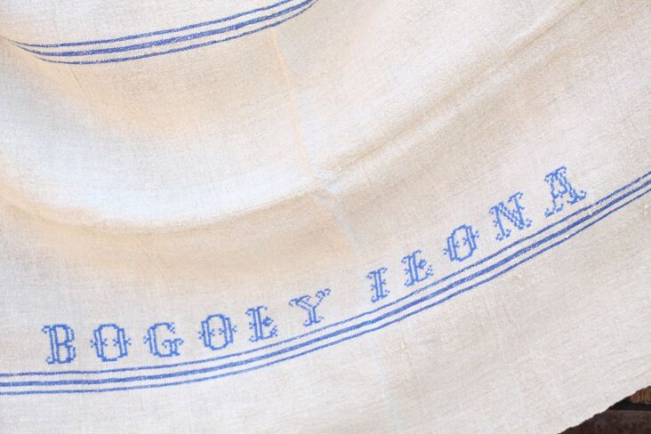 vintage woven linen blanket from grainsack on etsy 2