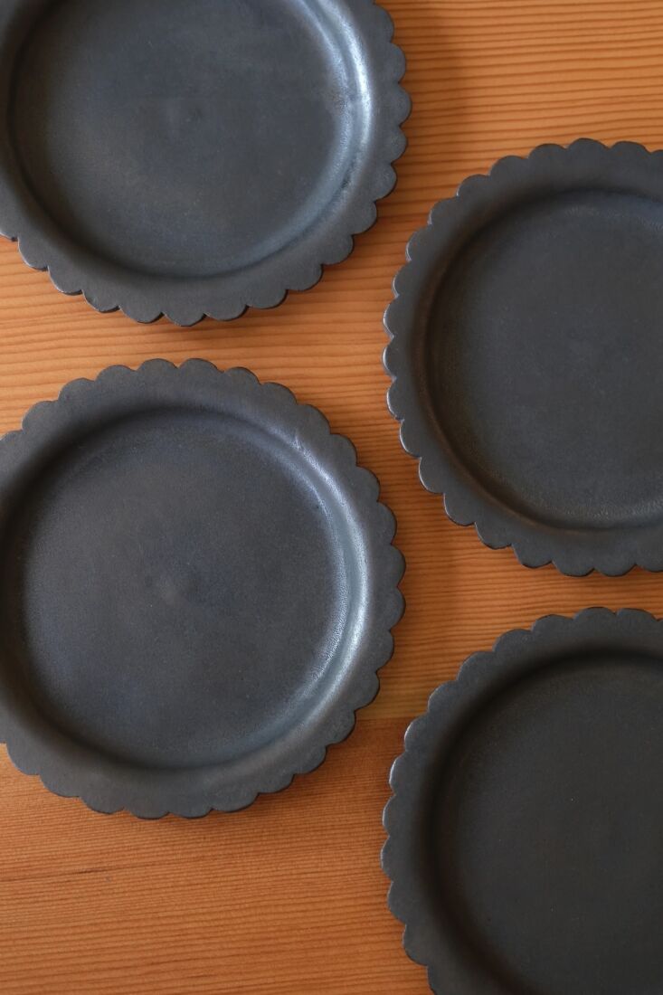 japanese potter takeshi omura\2\17;s small scalloped plates, \$48, have 27