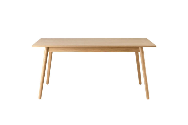 designed by poul m. volther for fdb møbler, the c35b dining table in lacquered 21