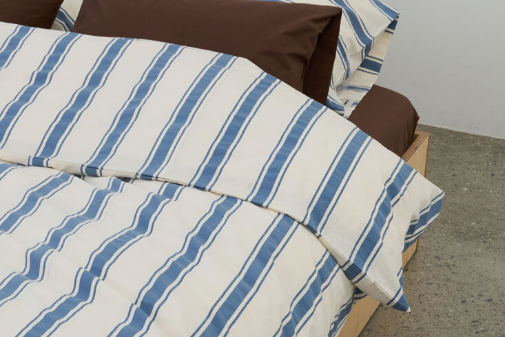 korean brand papiyot makes the french blue stripe button duvet cover and the fr 19