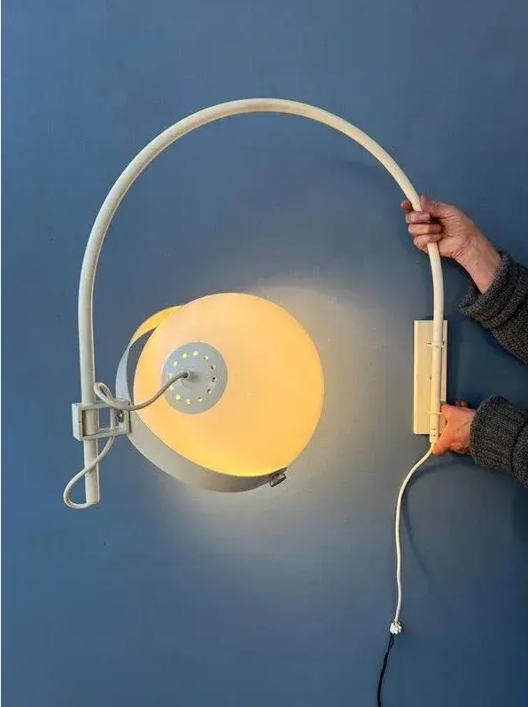 and from chairish, the vintage space age mushroom arc wall lamp from dijkstra i 21