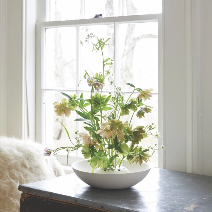 filled with the season\2\17;s blooms and stems, the flower frog bowl vas 29