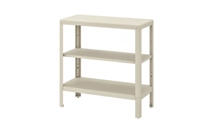 aha! ikea\2\17;s kolbjörn shelf unit is made from powder coated steel; 17