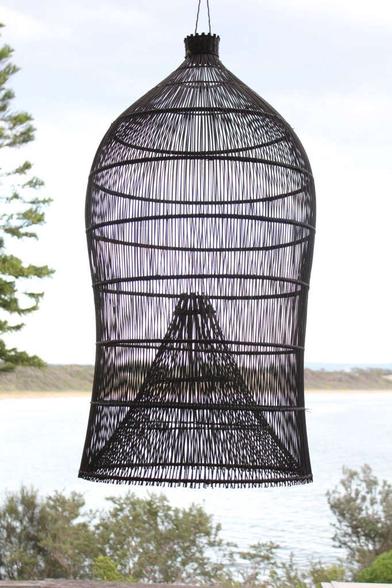 Net Gains: 5 Fishing Baskets as Sculptural Lights - Remodelista