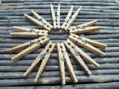 American Handmade Wooden Clothespins