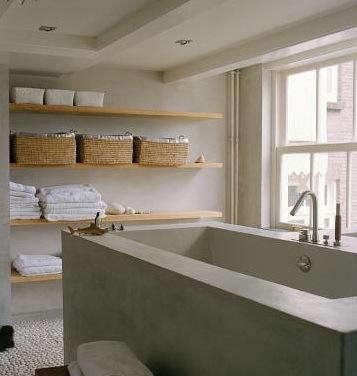Bath Open Shelving Remodelista, How To Cover Open Shelves In Bathroom