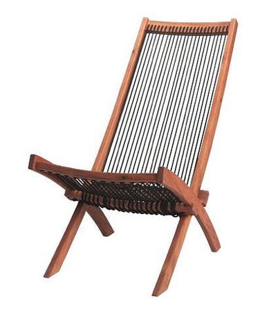Furniture: Outdoor Folding Rope and Wood Chair - Remodelista
