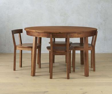 Alvar Aalto Style Dining Table, Round Dining Table Chairs Tuck Under