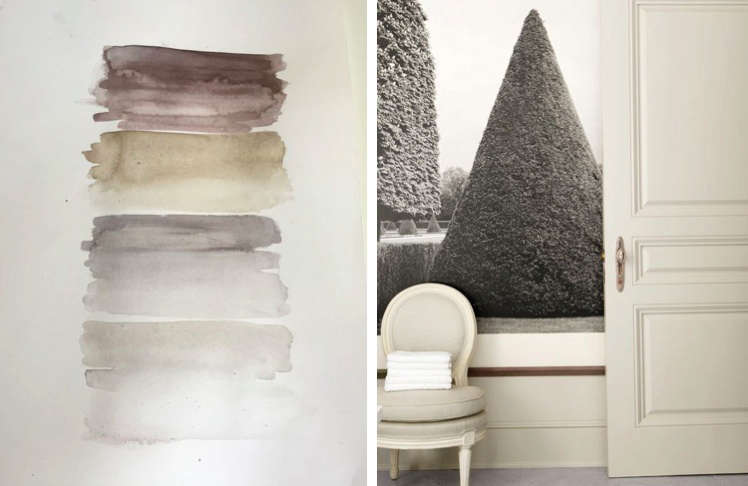 designed barbara barry watercolor and detail of her la house | remodelista 17
