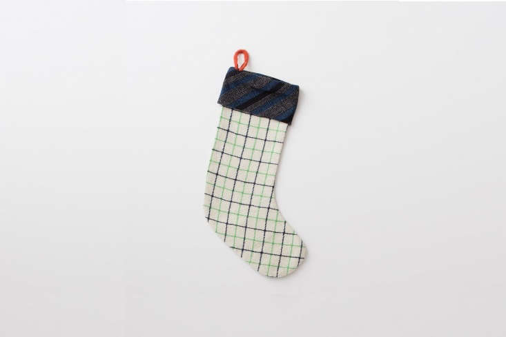 schoolhouse electric&#8217;s pippi patterned stocking is made from v 14