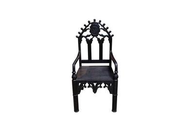 Gothic Turned Wood Settee For Sale at 1stDibs