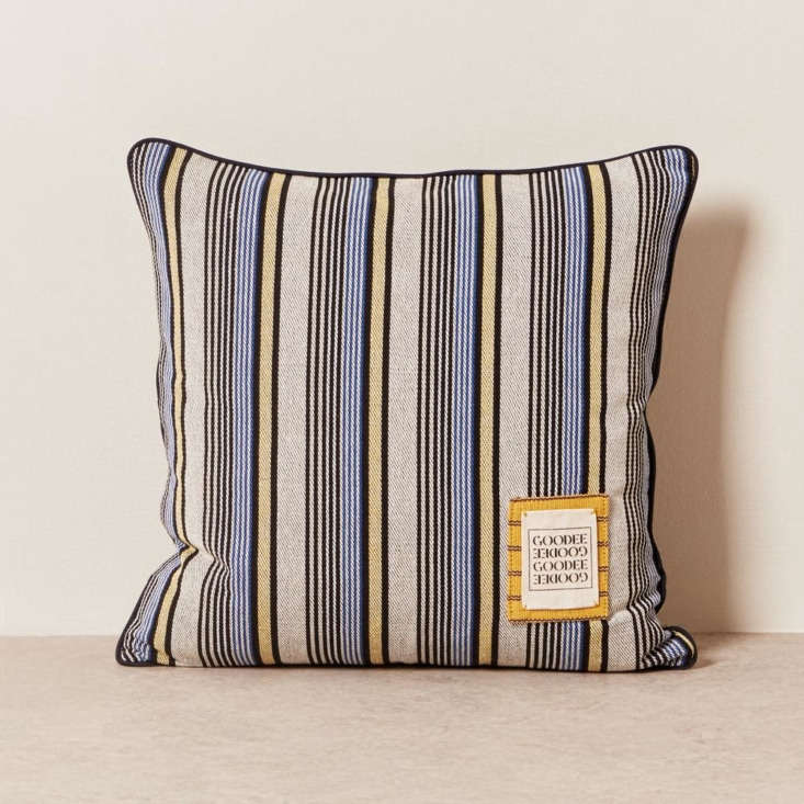 goodee limited edition pillow grey stripe solid