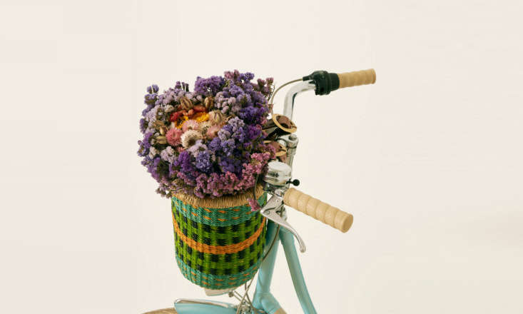 a cheerful addition for spring: baba tree’s medium bicycle basket ($80) 16