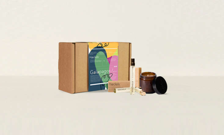 the galapagos gift set ($39) by haeckels includes a travel candle, an exfoliat 17