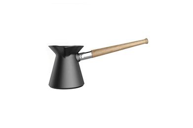 Greek Coffee Pot - Briki - Stainless Steel - 1 Pc. Greek Coffee Pot - Briki - Stainless Steel - 10 oz / Metal Handle