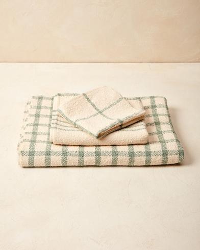 Kitchen Dish Cloth-Set of 16 -12.5x12.5-Absorbent 100% Cotton Wash Cloth-  Checked Weave Pattern in 4 Colors- Dishcloths by Hastings Home