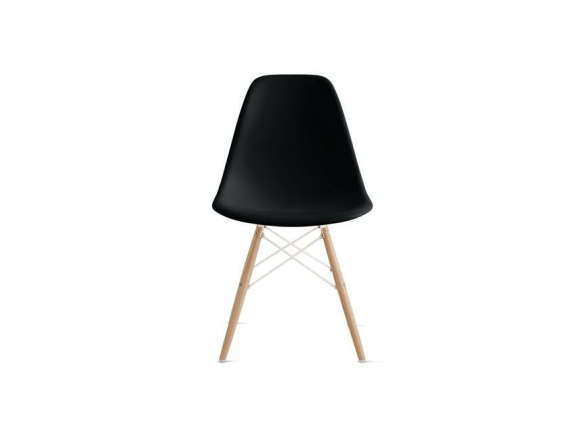eames molded plastic side chair with wood dowel base 8