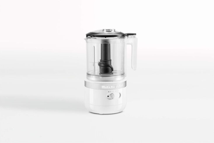 the kitchenaid cordless five cup food chopper, shown in white, is \$89.95 at cr 17