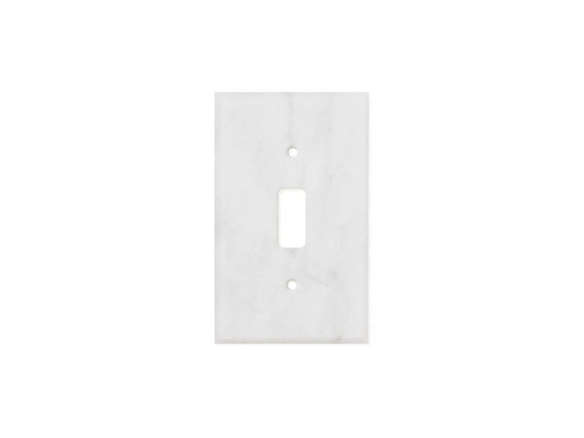 carrara white marble single toggle switch plate 8