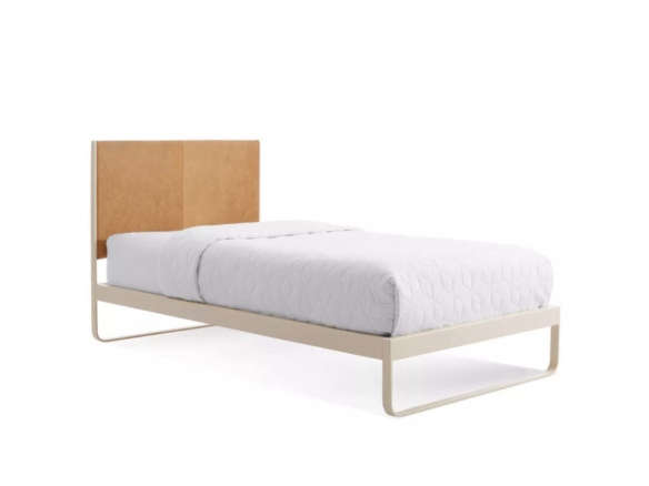 blu dot me time leather twin bed  