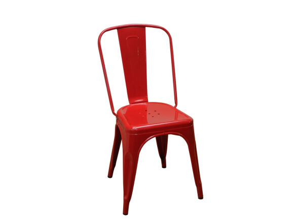 steel tolix chair red  