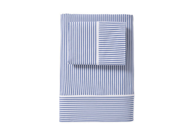 serena and lily oxford stripe sheet set  