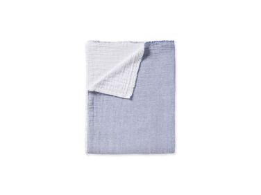 serena and lily hudson bed blanket french blue  