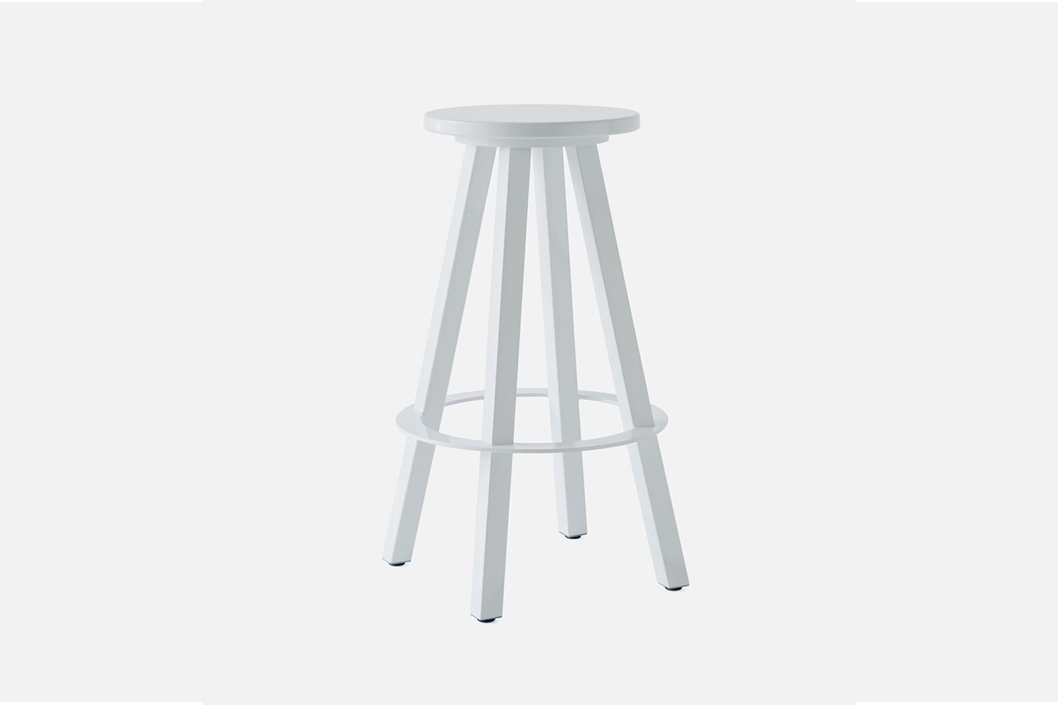 the makr metal tropical stool, shown in white, is available in a range of color 11