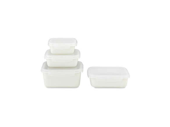 Neoflam S Porcelain Storage Containers, White Porcelain Food Storage Containers