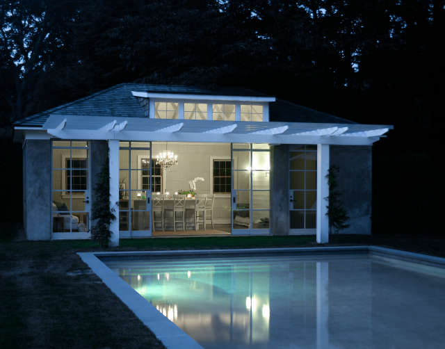 poolhouse, east hampton, ny &#8\2\1\1; a converted garage is transformed in 82