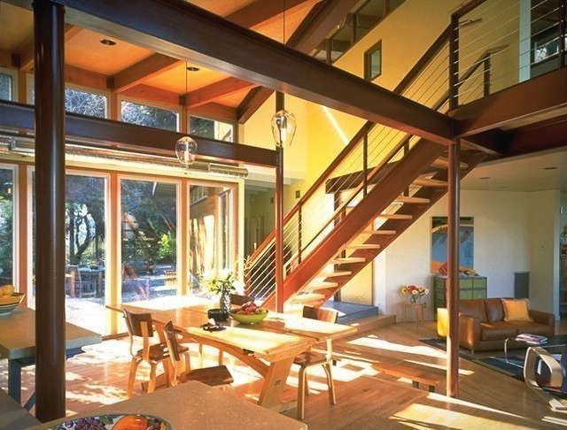 outside in house: this \1950s marin county home, designed and built in the eich 13