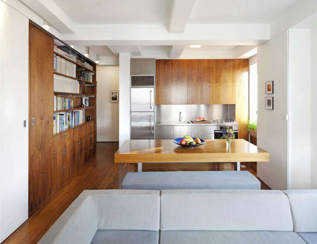 transformer loft &#8\2\1\1; kitchen: a previously enclosed kitchen is opene 23