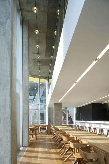 nottingdale restaurant, london: by rationalizing the angular building and addin 20