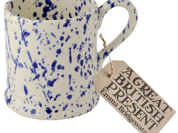blue splatter 1/2 pint mug 8