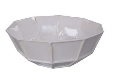 3648 facet bowl ceramics low white  