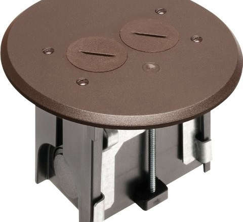 arlington flbar101br 1 adjustable round floor box kit with outlet 8