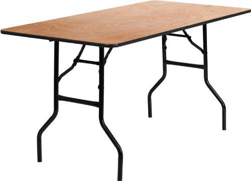 flash furniture rectangular wood folding banquet table 8