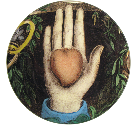 heart in hand 5 3/4 in. round plate 8