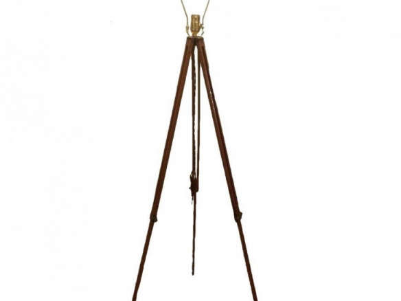 vintage wooden surveying tripod floor lamp 8