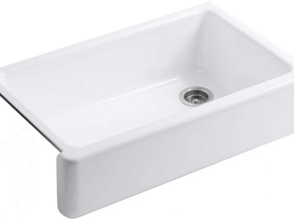 IKEA Havsen Apron Front Double Bowl Sink White portrait 3