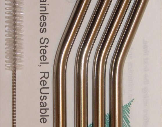 reusable stainless steel drinking straws kit 8