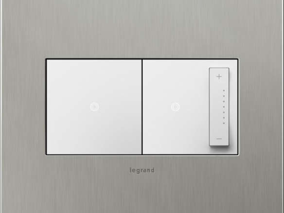 legrand adorne 2 gang brushed stainless steel square metal wall plate 8