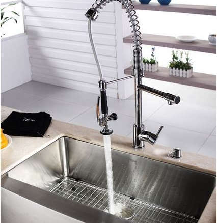 kraus commercial pre rinse chrome kitchen faucet 8