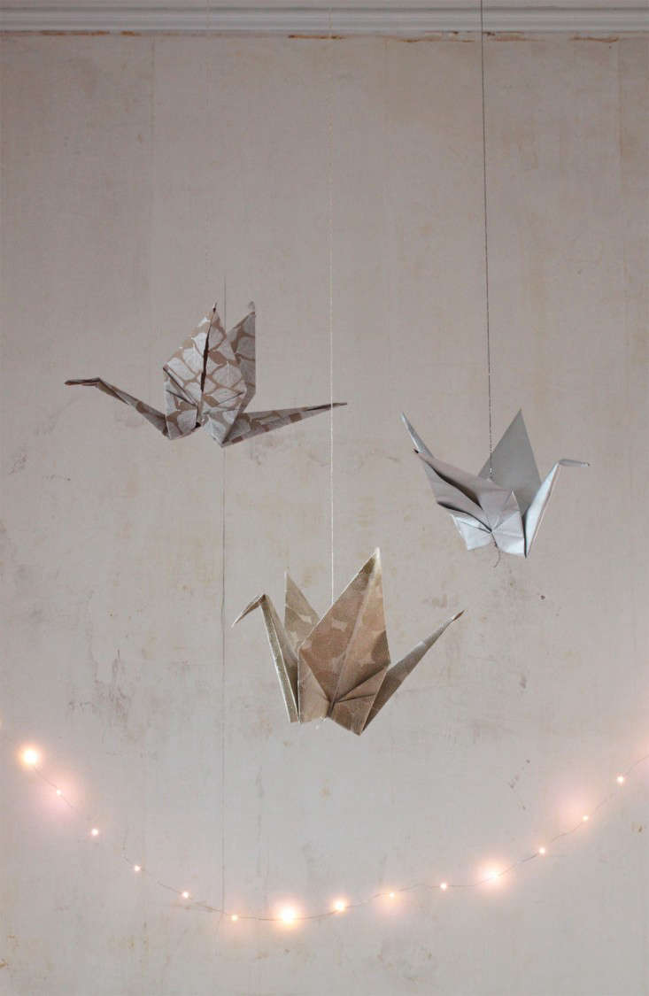 Diy Giant Origami Cranes As Holiday Decor Remodelista